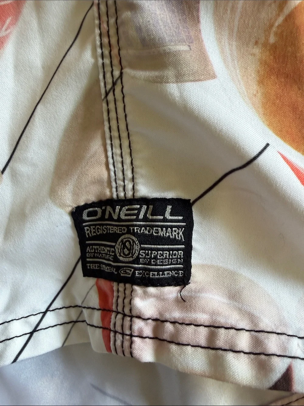 O'Neill  Beer PrintWhite & Red Graphic Men's Board Shorts with BOTTLE OPENER!